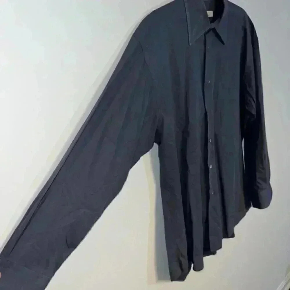 Ermenegildo Zegna Button Up Dress Shirt Slate Gray Sz 41 / 16‎